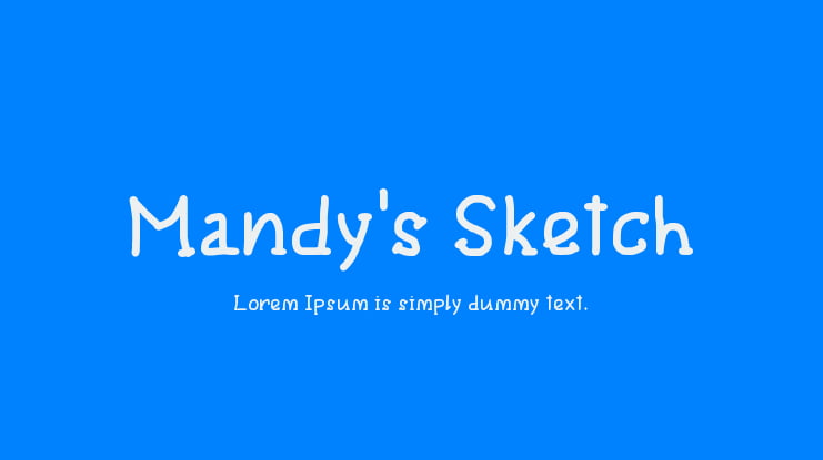 Mandy's Sketch Font
