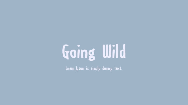 Going Wild Font