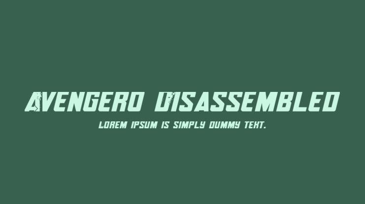 Avengero Disassembled Font