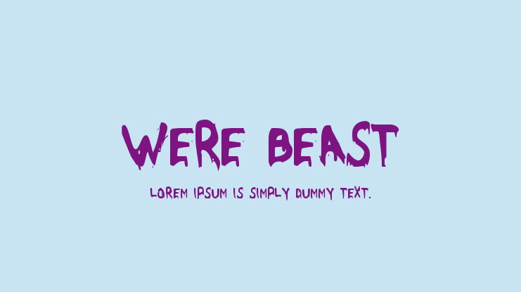 Were Beast Font Family