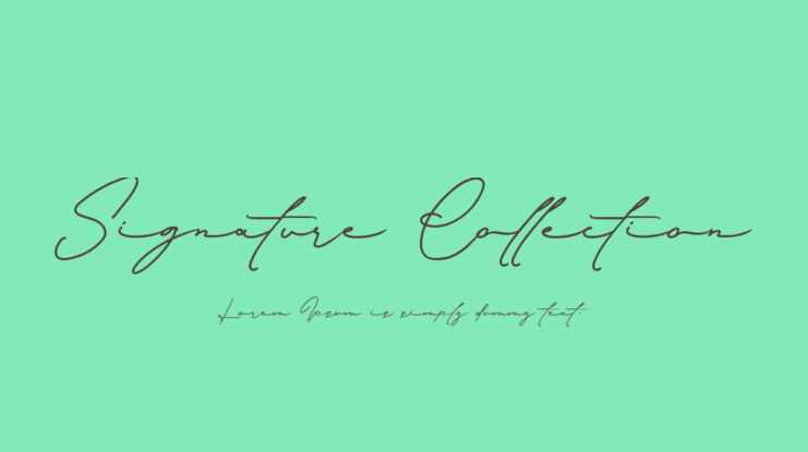 Signature Collection Font