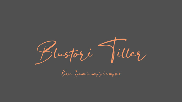 Blustori Tiller Font