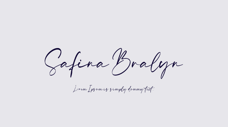 Safina Bralyn Font