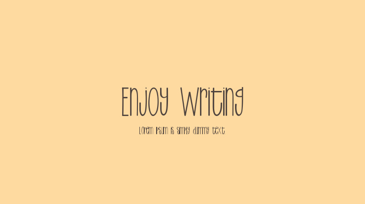 Enjoy Writing Font