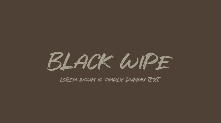 Black Wipe Font