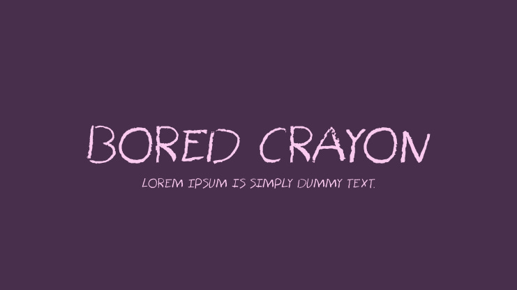 Bored Crayon Font