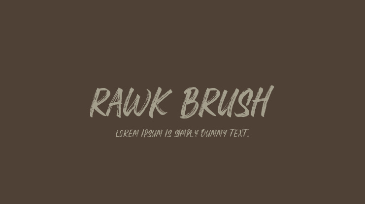 Rawk Brush Font