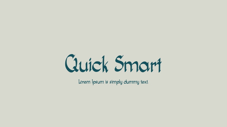 Quick Smart Font