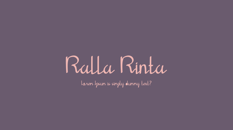 Ralla Rinta Font