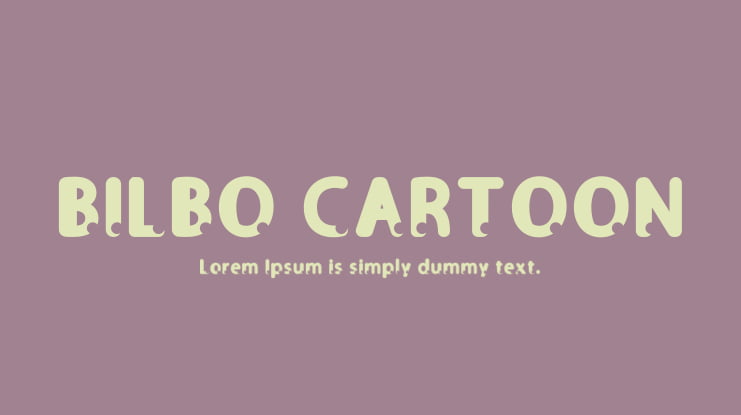 BILBO CARTOON Font Family