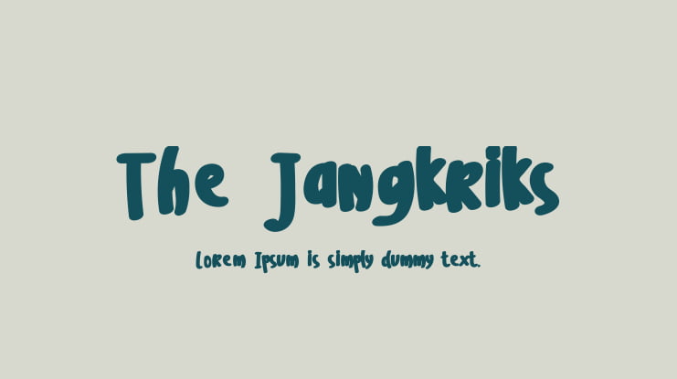 The Jangkriks Font