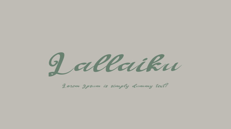 Lallaiku Font