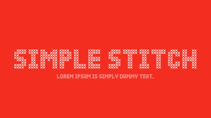 Simple Stitch Font