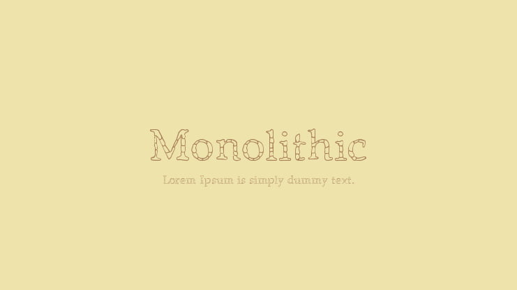 Monolithic Font