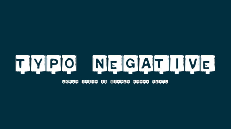 Typo Negative Font