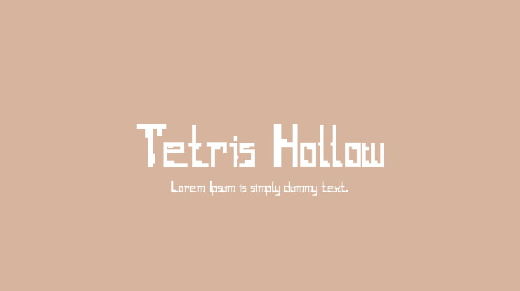 Tetris Hollow Font