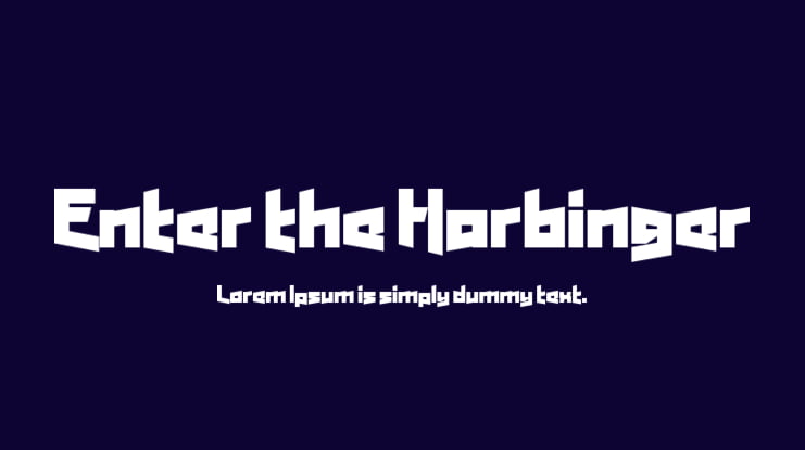 Enter the Harbinger Font