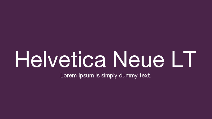 helvetica neue lt