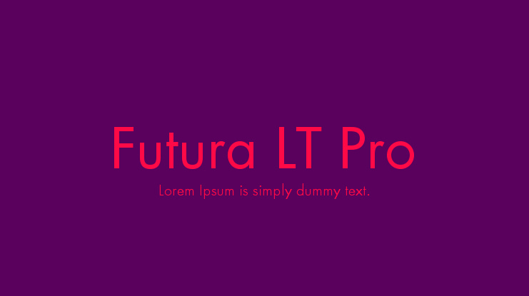 Futura LT Pro Font Family