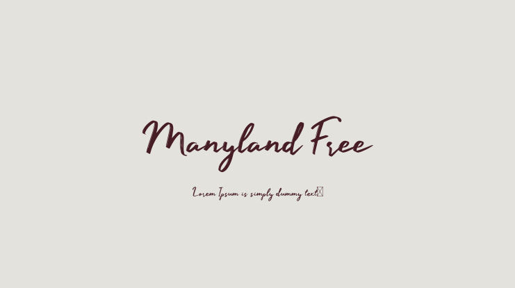 Manyland Free Font