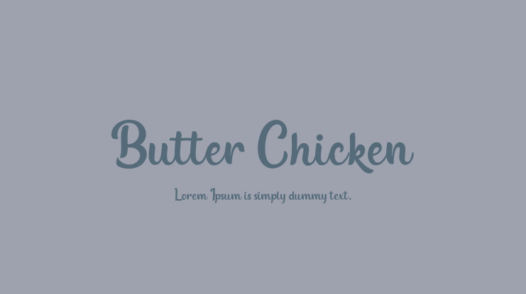 Butter Chicken Font