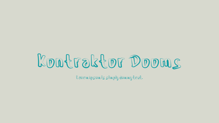Kontraktor Dooms Font