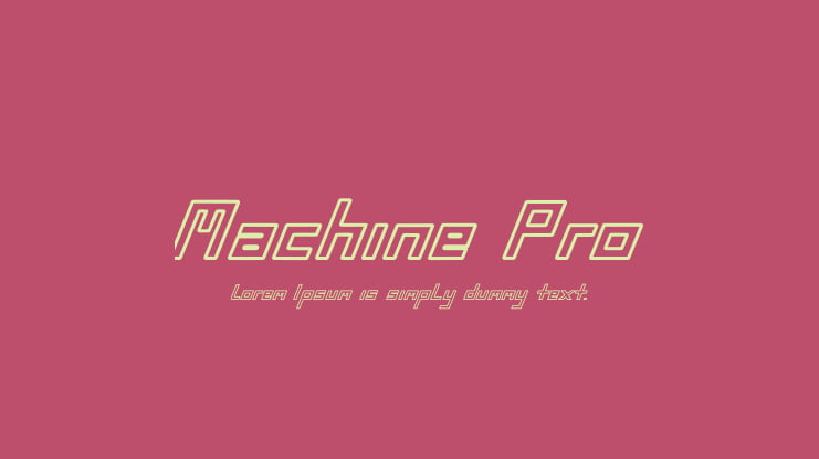 Machine Pro Font