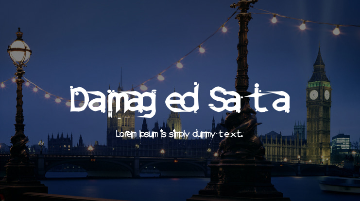 Damaged Sata Font Family