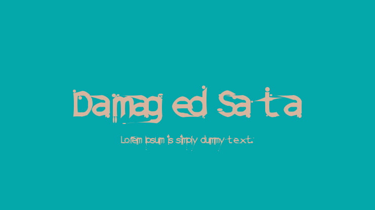 Damaged Sata Font Family