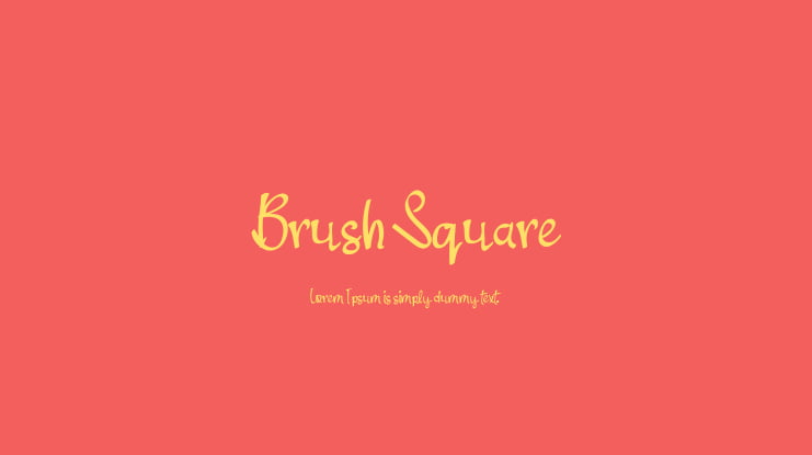 Brush Square Font