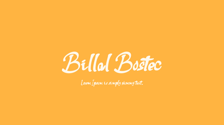 Billal Bostec Font Family