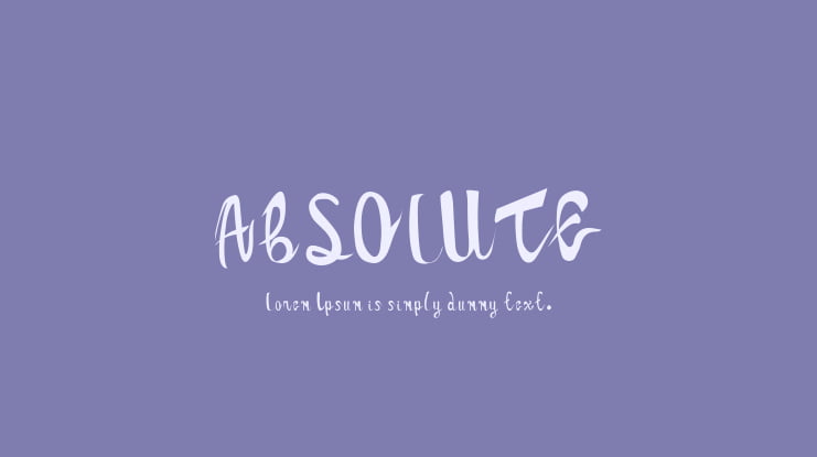 ABSOLUTE Font Family