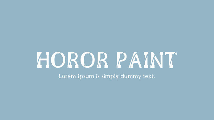 HOROR PAINT Font