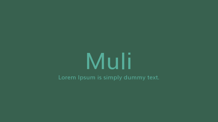 Muli Font Family