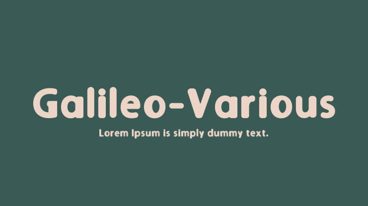 Galileo-Various Font
