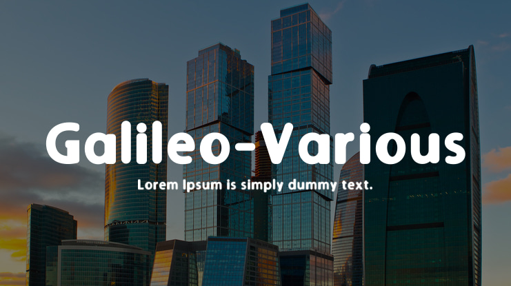 Galileo-Various Font