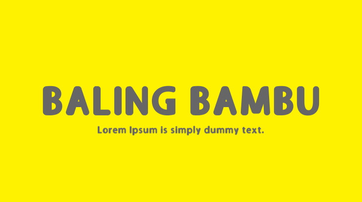 BALING BAMBU Font