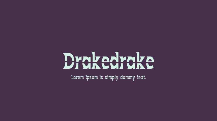 Drakedrake Font