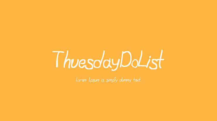 ThuesdayDoList Font