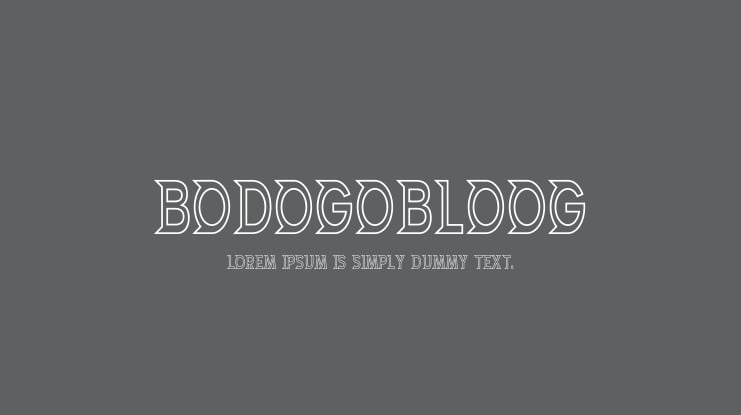 BODOGOBLOOG Font Family