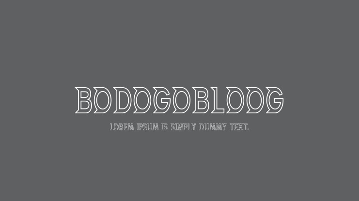 BODOGOBLOOG Font Family