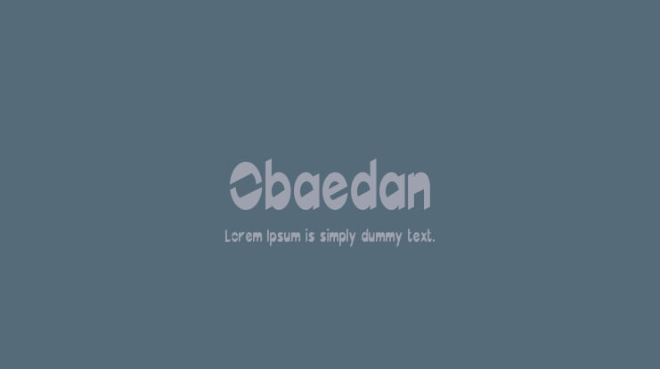 Obaedan Font Family