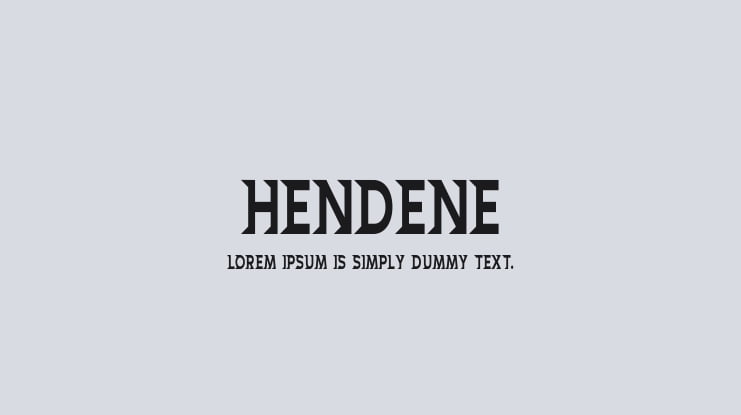 HENDENE Font