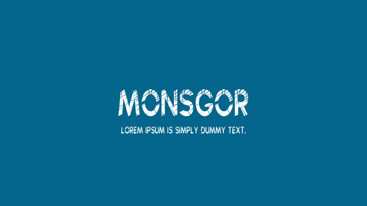 MONSGOR Font Family