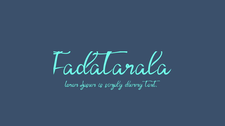 Tadatarala Font