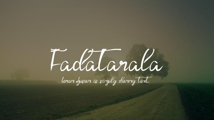 Tadatarala Font