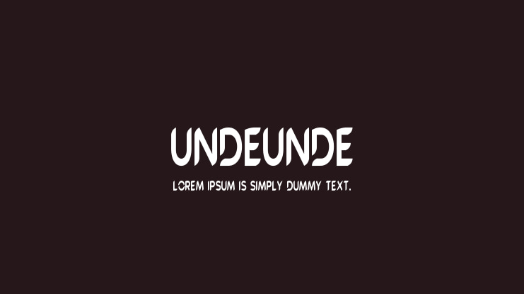 UNDEUNDE Font