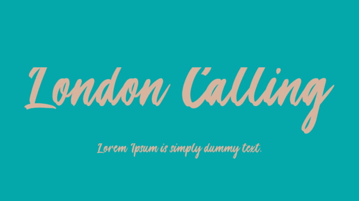London Calling Font