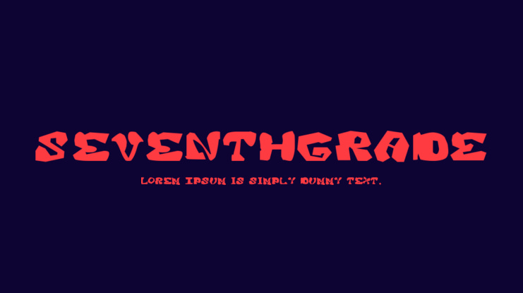 SeventhGRADE Font