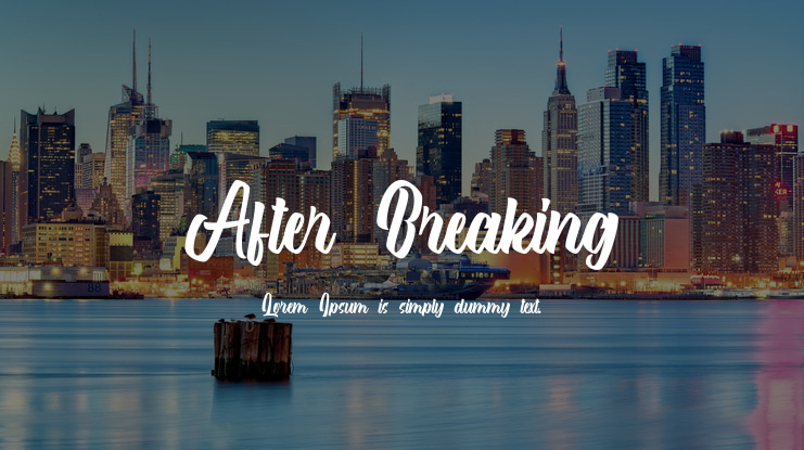 After Breaking Font